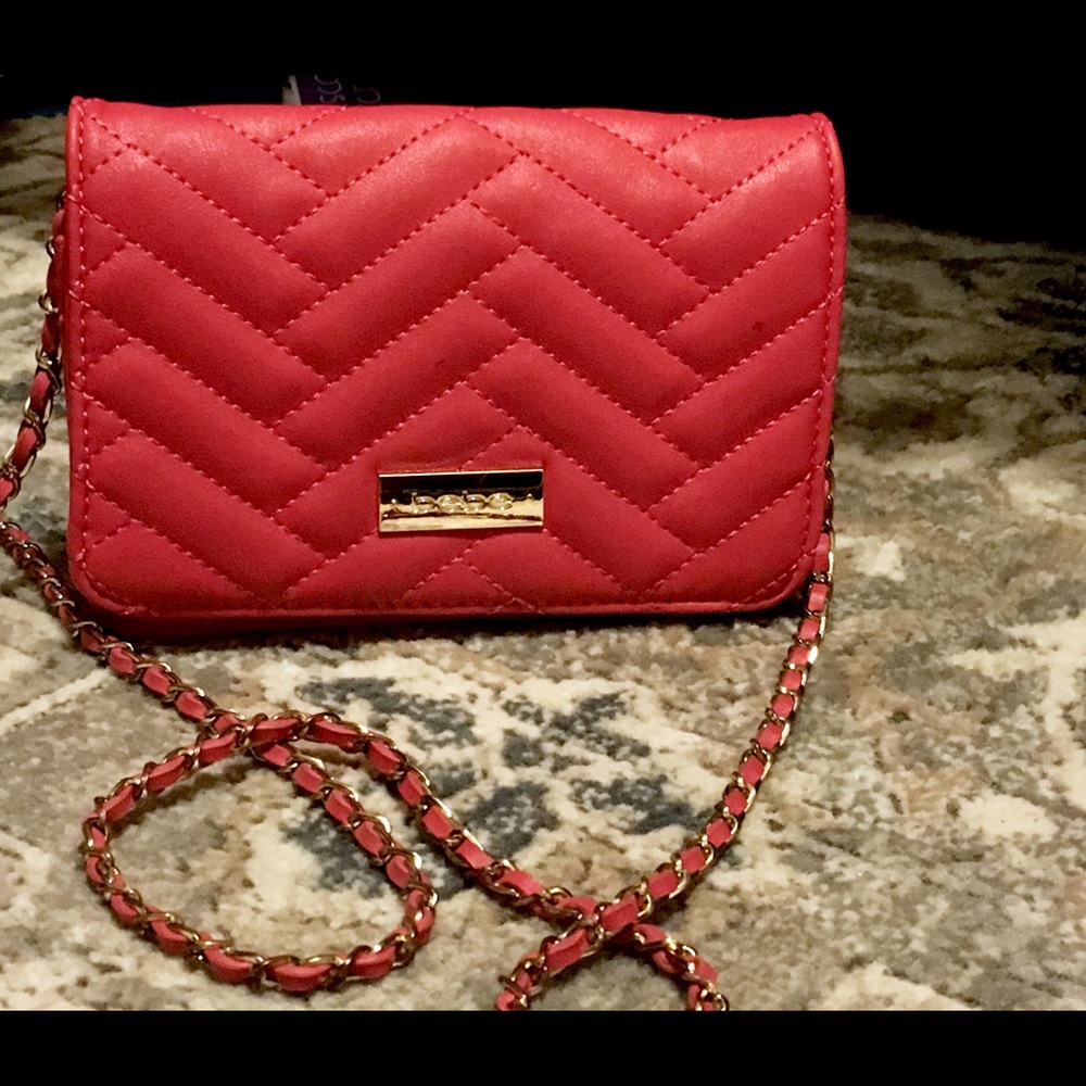 Red Bebe crossbody wallet